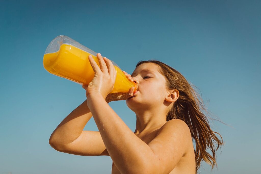 people, girl, kid, child, drink, nature, juice, thirsty, summer
